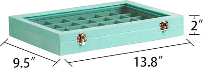 Frebeauty Velvet Jewelry Tray, 35 Grid Jewelry Organizer - Image 3