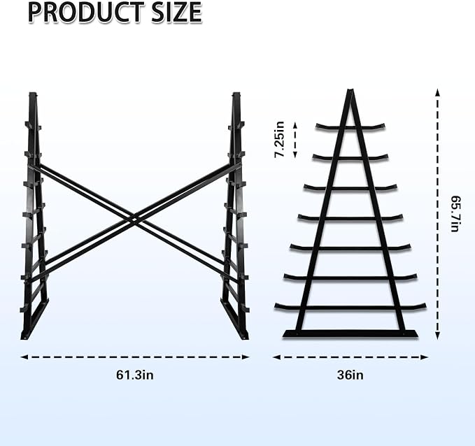 Horizontal Storage Rack Steel Pipe Storage Rack Heavy Duty Adjustable 7-Tier - Image 4