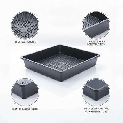 Durable Resin Seedling Tray for Indoor Plant Propagation, Sturdy Germination - Image 6