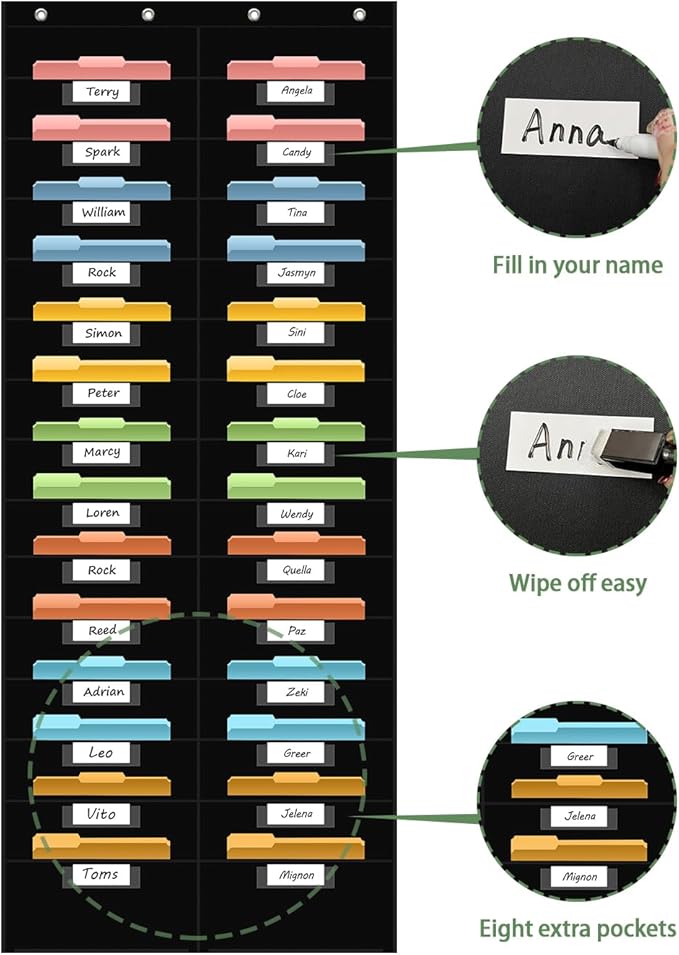 28 Pocket Hanging Wall File Organizer - Image 4
