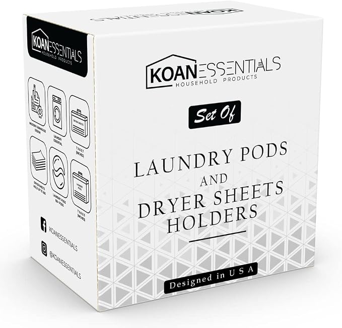 KOANEssentials Farmhouse Metal Laundry Pods Container - Image 8