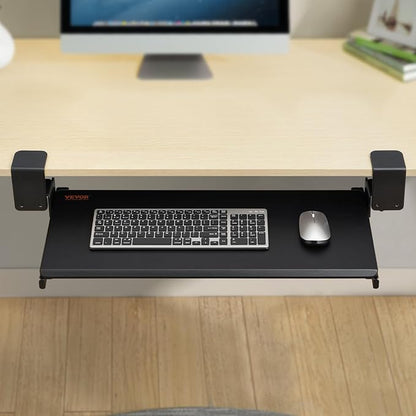 VEVOR Clamp on Keyboard Tray Under Desk, Desk Keyboard Tray Slide Out - Image 8