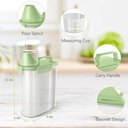 TBMax Rice Container Cereal Storage Container 2 Pack 5 Lbs, Plastic Kitchen - Image 4