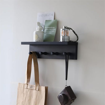Entrance Coat Rack ，Coat Hooks, Wall-Mounted Wooden Hook Rack, Wall-Mounted by CreatedOn2005