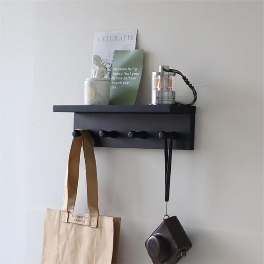 Entrance Coat Rack ，Coat Hooks, Wall-Mounted Wooden Hook Rack, Wall-Mounted by CreatedOn2005