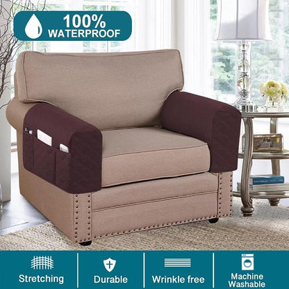 Turquoize 2 Pack Waterproof Armrest Covers - Image 2