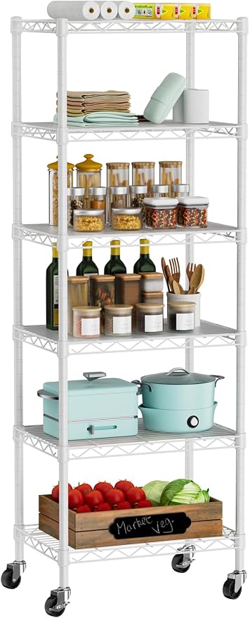 Golpart Small Shelves Storage Wire Metal Adjustable Shelf Unit by Golpart