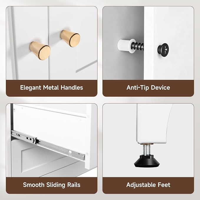 Letaya Metal Armoire Wardrobe Closet - Image 8