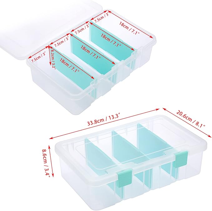 BTSKY Clear Plastic Dividing Storage Box - Image 3