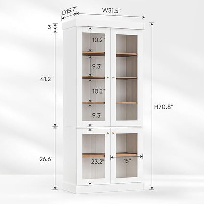ivaniti 70.8" Tall Farmhouse Bookshelf - Image 2