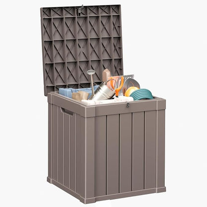 40 Gallon Resin Deck Box, Lockable Patio Outdoor Storage Box - Image 7