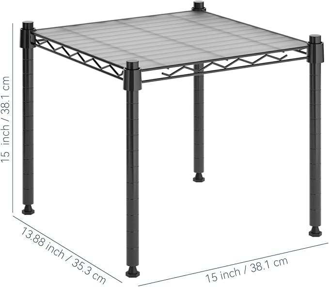 Whitmor 1 Tier Supreme Stacking Shelving Unit, Wire Metal Home Storage Organizer - Image 3