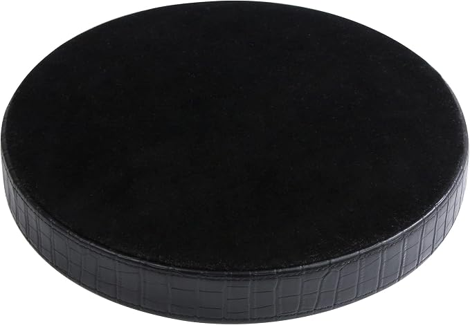 HofferRuffer Faux Leather Round Serving Tray, Vegan Croco Leather Decorative - Image 8