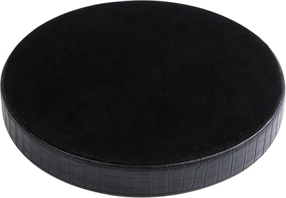 HofferRuffer Faux Leather Round Serving Tray, Vegan Croco Leather Decorative - Image 8