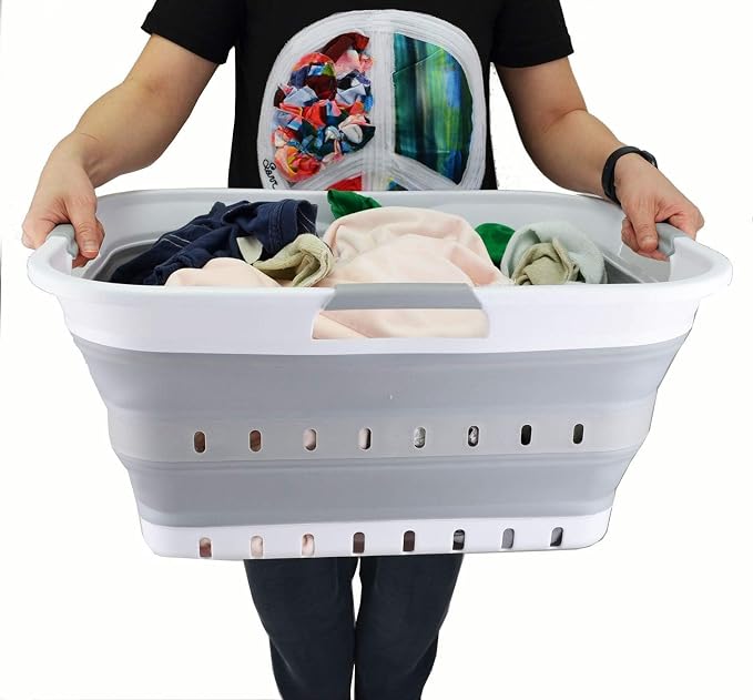 SAMMART 42L Collapsible Plastic Laundry Basket - Image 8