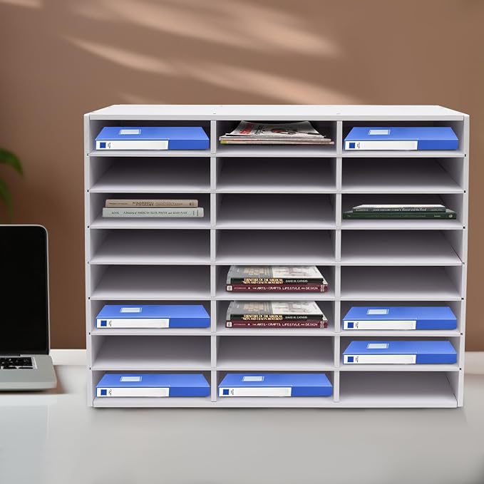 Mail Sorter Organizer, 24 Compartments Mailbox - Image 5