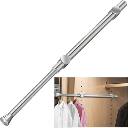 12" Valet Rod for Closet Pull Out, Adjustable Expandable Stainless Steel Valet by LEICHTEN