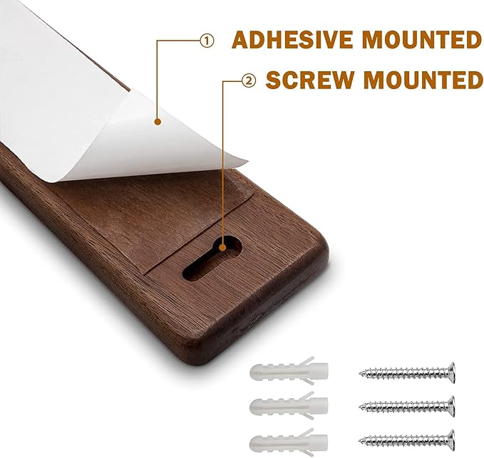 HOSHANHO Knife Magnetic Strip, Acacia Wood Powerful Magnetic Knife Strips - Image 3