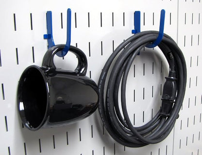 Wall Control KT-200-DLX Blue Slotted Metal Pegboard Hook Kit - Image 6