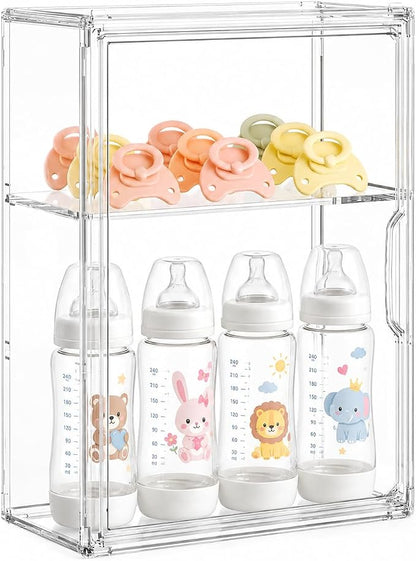 Baby Bottle Storage Organizer, Medium 2 Tier Acrylic Bottle Storage Organizer by Providinglifelongserviceforyourbetterlife