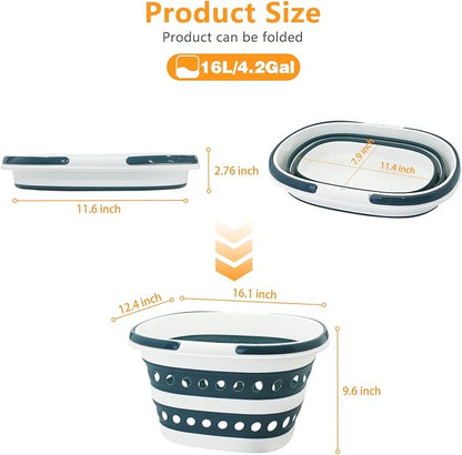 Compact Collapsible Laundry Basket, Small Size Pop-Up Hamper Perfect - Image 2