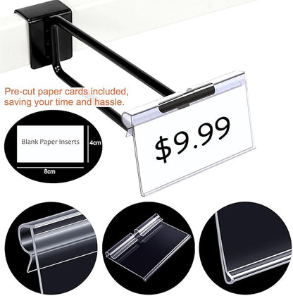 50PCS Basket Bin Labels Clip On, ChanQnTon Clear Plastic Label Holders - Image 3