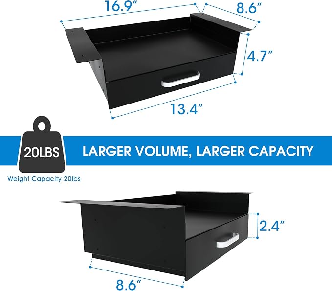 GOME Under Desk Drawer Storage - Image 2