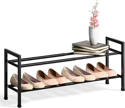 Bumusty 2 Tier Expandable Shoe Rack by Bumusty