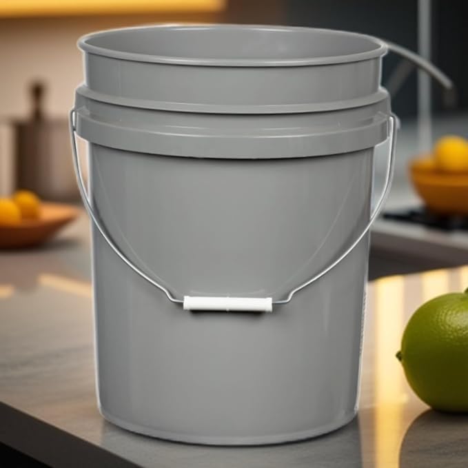House Naturals 5 Gallon Food Grade BPA Free Made in USA Pails Gray Bucket - Image 2