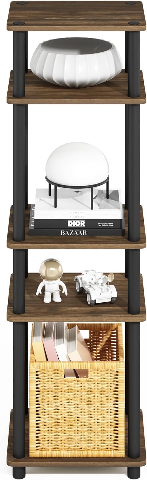 Furinno Turn-N-Tube Storage Shelves, Stackable Standing Shelf, Open Corner Shelf by Furinno-FitsYourSpaceFitsYourBudget