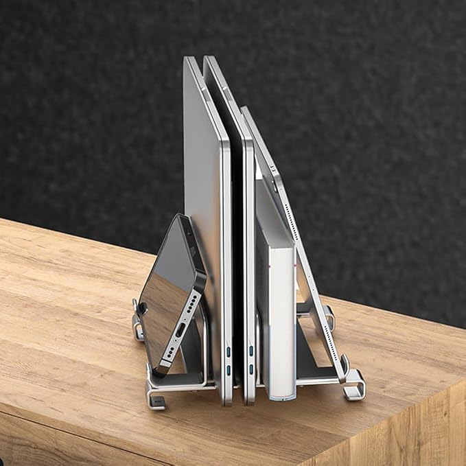 Vertical Laptop Stand Holder, Compatible Desktop Laptop Holder, Adjustable - Image 5