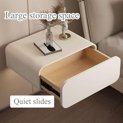 Floating Nightstand Wood Bedside Table Wall Mounted Night Stand Floating Shelf - Image 5