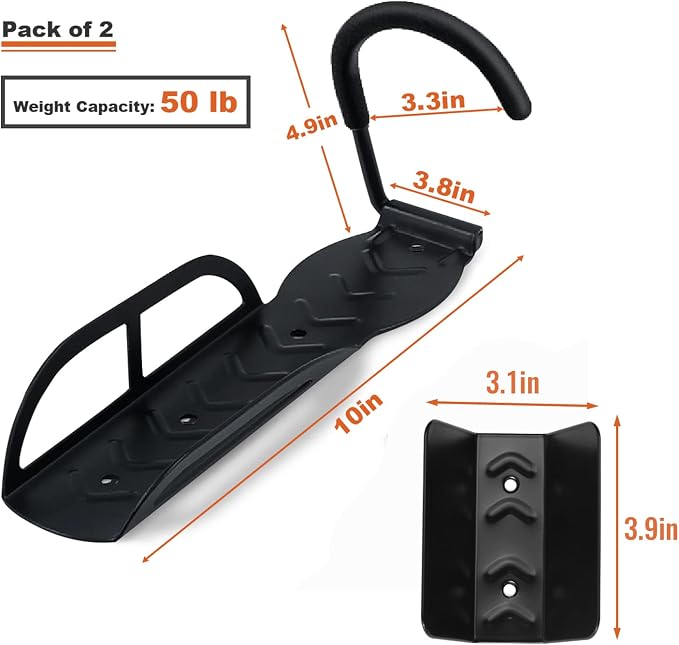 Wallmaster Bike Storage Rack for Garage, Wall Mount Bicycles Hanger - Image 2