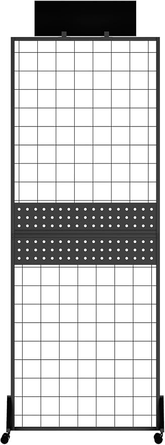 6' x 2' Ft Grid Wall Panel, Pegboard Gridwall Display Stand - Image 10