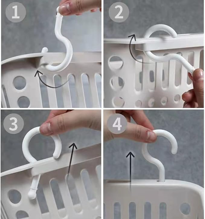 3PCS Plastic Hanging Baskets for Shower, Organizer - Image 7