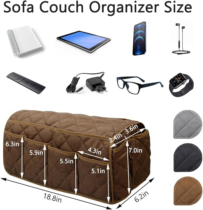 Remote Control Holder for Armchair, Armchair Caddy TV Remote Holder for Recline - Image 2