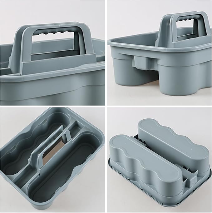 6-Pack Plastic Shower Caddy Tote, Portable Storage Caddy Basket Organizer - Image 3