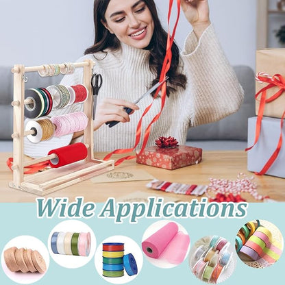 UNICRAFTALE Wooden Ribbon Organizer Spool Holder - Image 5
