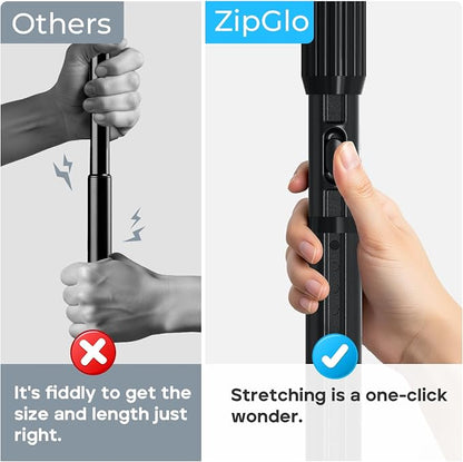 Black Tension Curtain Rod 41-126 In, Outdoor Curtain Rod | No Drilling - Image 5