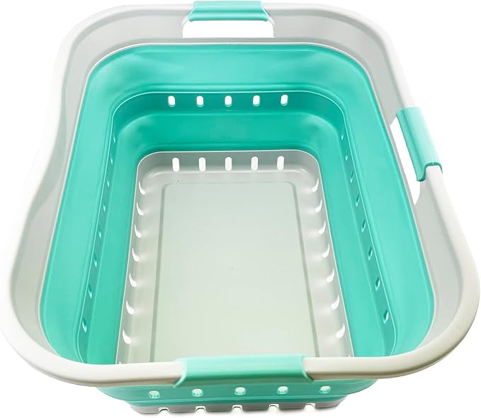 SAMMART 42L Collapsible Plastic Laundry Basket by SAMMART