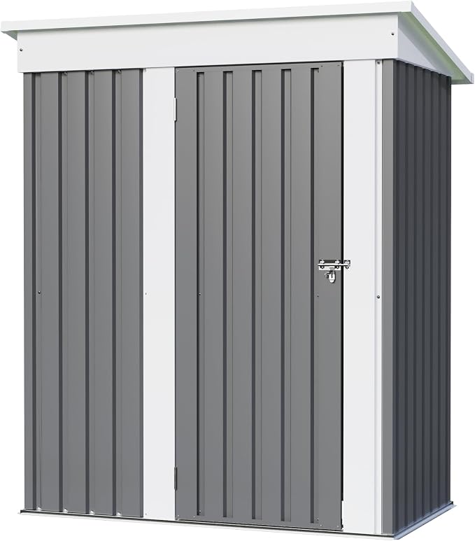 JUMMICO Metal Outdoor Storage Shed 5 x 3 FT Metal Shed by JUMMICO