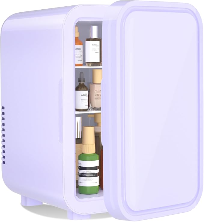 Mini Fridge, 6 Liter/8 Can 110V AC/DC Portable Thermoelectric Cooler by YASHE