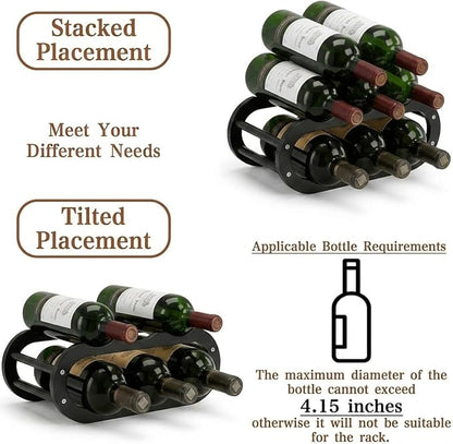 PEKER Wine Rack – Small Countertop Wine Rack & Wine Bottle Holder - Image 4