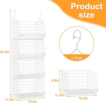 X-cosrack 4 Tier Closet Hanging Organizer, Foldable Closet Shelving - Image 3
