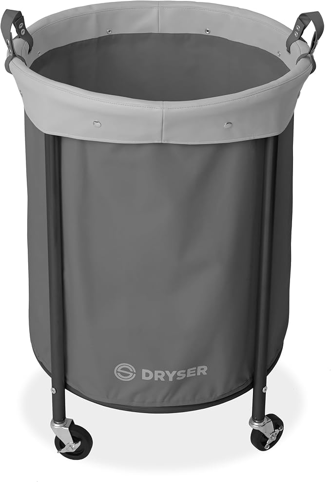 Dryser Laundry Basket with Wheels, 65 Gal. Commercial Round Rolling Laundry - Image 2