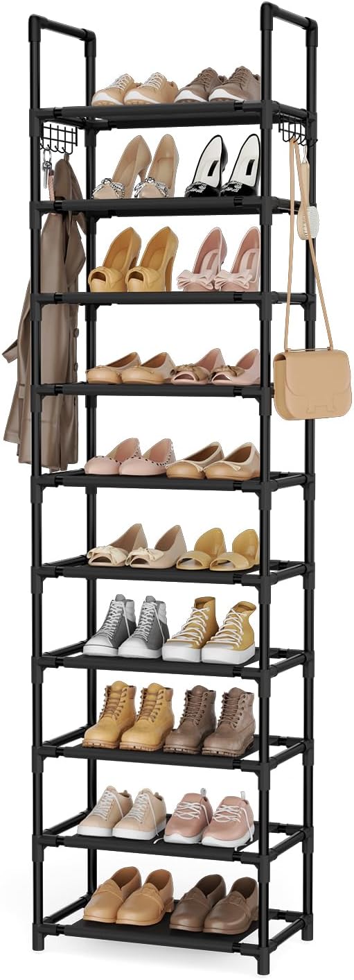 LANTEFUL 10 Tiers Shoe Rack 25 Pairs Large Capacity Tall Shoe Organizer Sturdy by LANTEFULforTidyingHouse