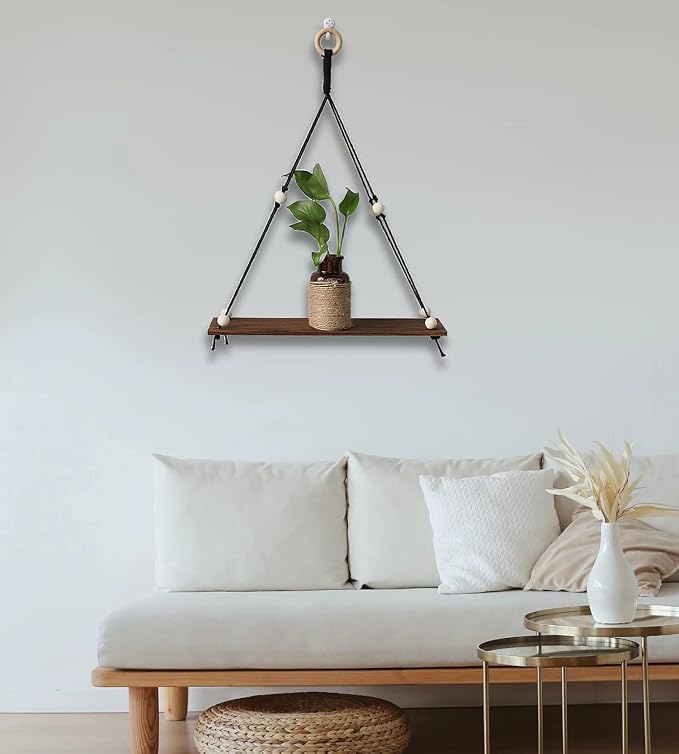 Artilady 2 Pack Wooden Wall Hanging Shelves - Image 3