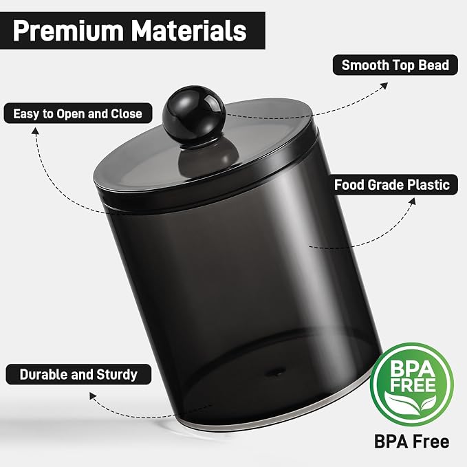 8 Pack Acrylic Qtip Holder Dispenser - Image 2
