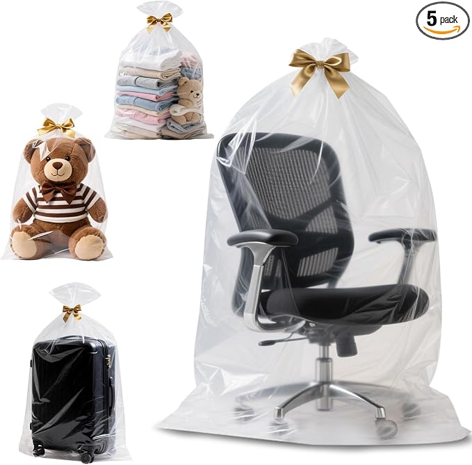 Large Clear Plastic Storage Bags, Seasonal Clothing, Comforter and Basement by Origuuds