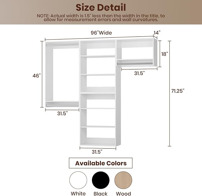 ROOMTEC Modular Closet System, Modern Wooden Tower - Image 2